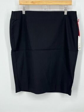 Elle Mineral Black Pull On Pencil Skirt sz L. NWT